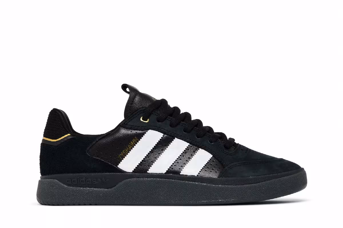 Adidas Tyshawn Low Black Gold Metallic, view 2