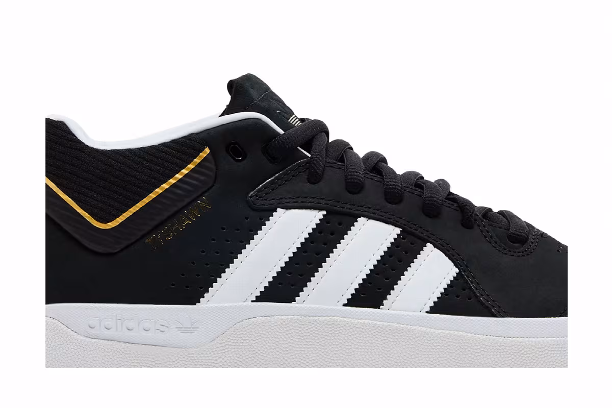 Adidas Tyshawn Black White Gold, view 3