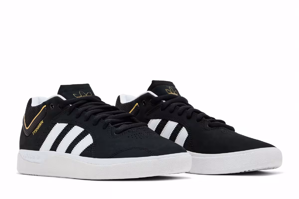 Adidas Tyshawn Black White Gold, view 9