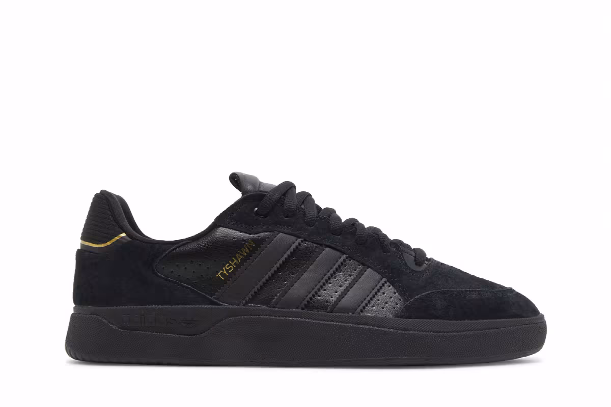 adidas Tyshawn Low Black Gold Metallic, view 2