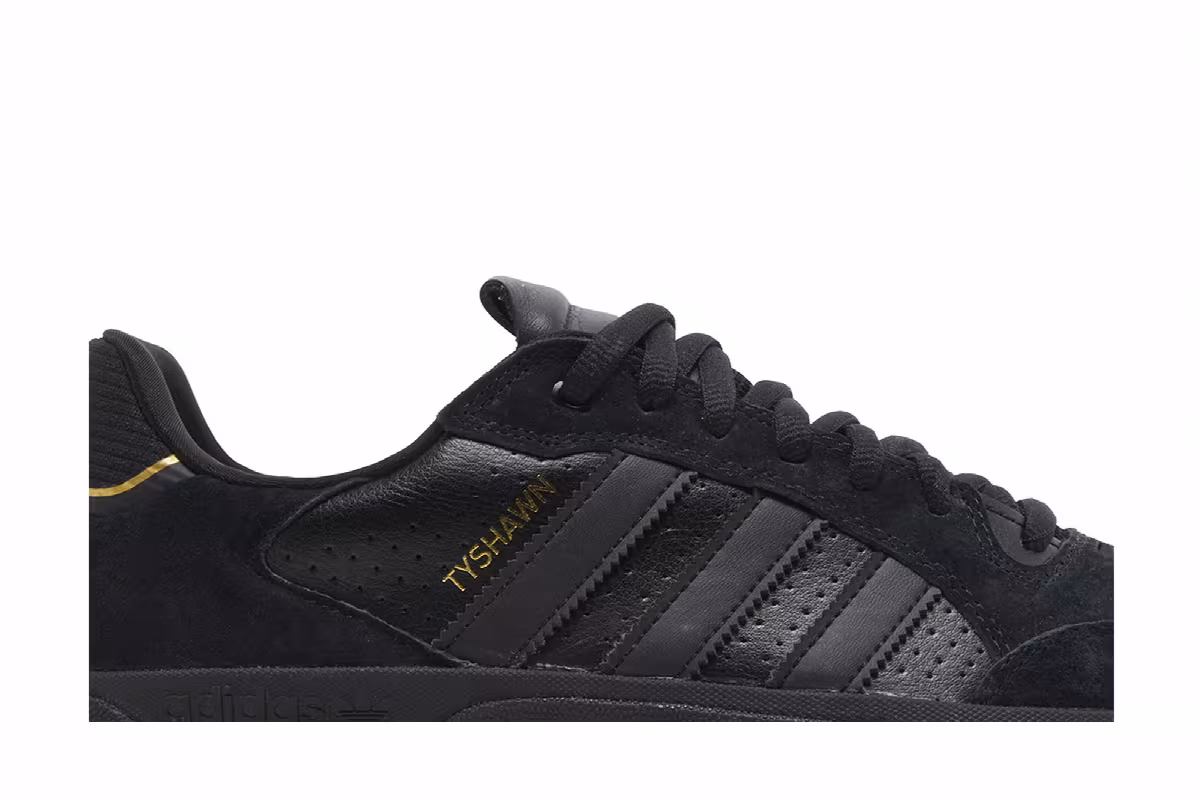 adidas Tyshawn Low Black Gold Metallic, view 3