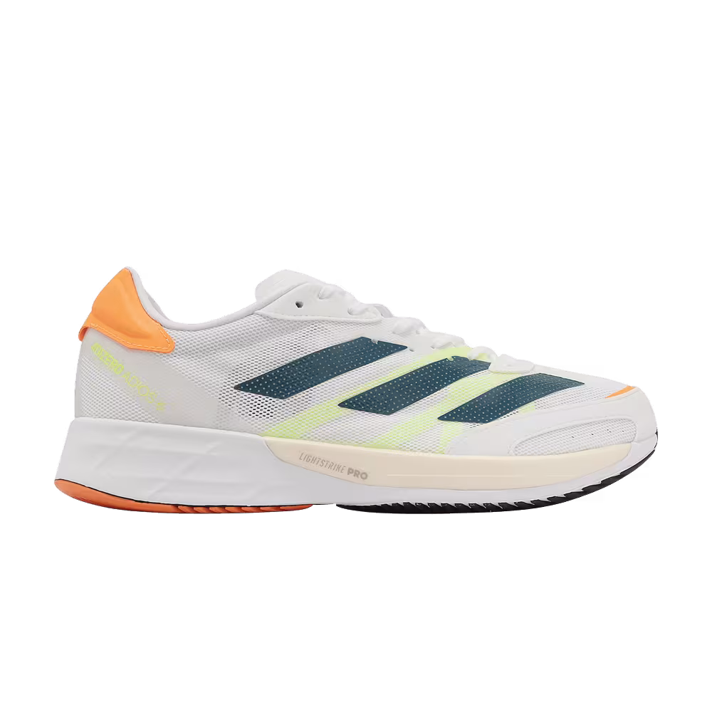 Adidas Adizero Adios 6 White Teal Flamingo Orange