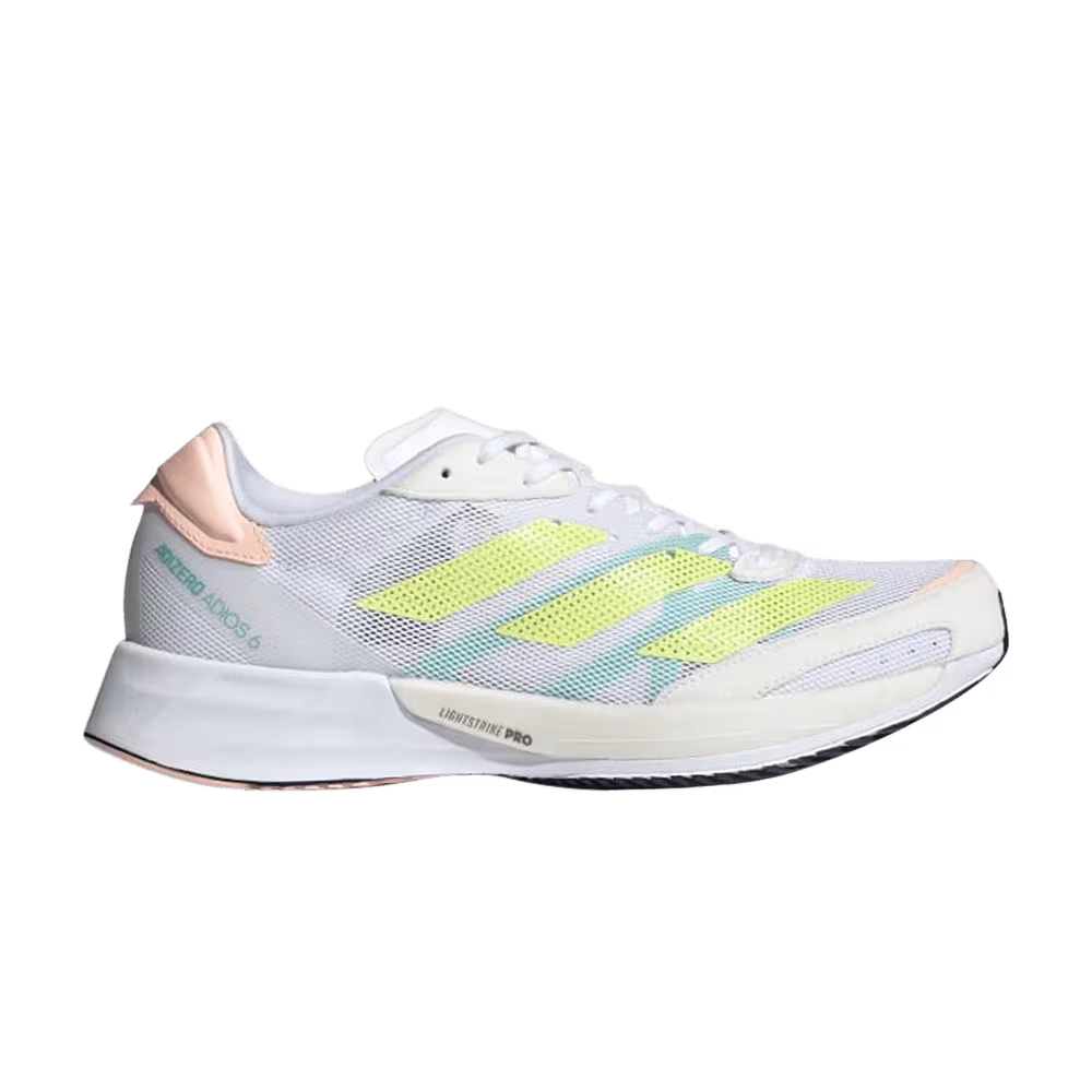 Adidas Women's Adizero Adios 6 White Pulse Lime