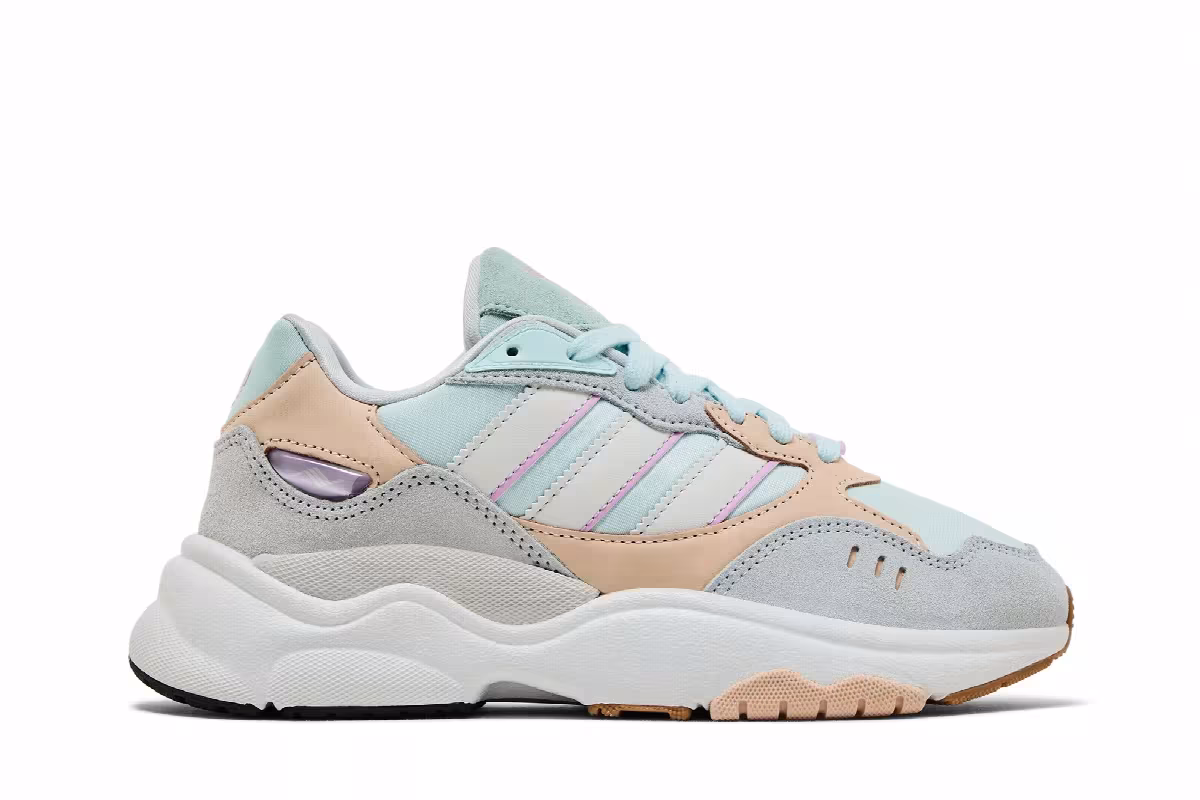 adidas Women's Retropy F90 Almost Blue Bliss Orange, view 2