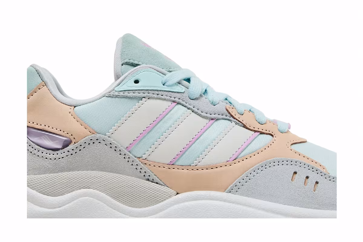 adidas Women's Retropy F90 Almost Blue Bliss Orange, view 3