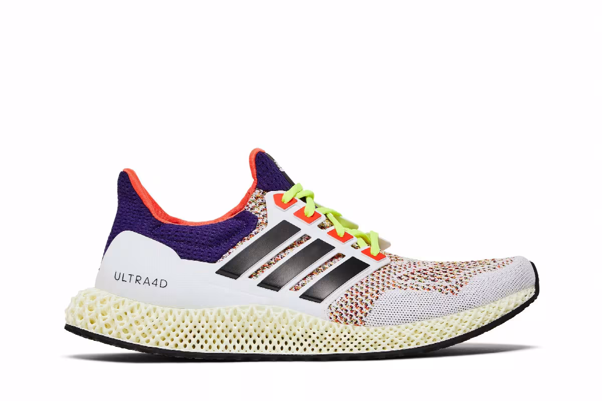 adidas Ultra 4D White Solar Red, view 2