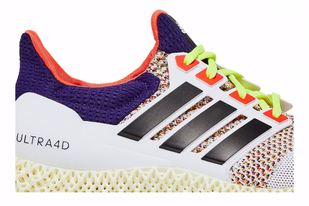 adidas Ultra 4D White Solar Red, view 3