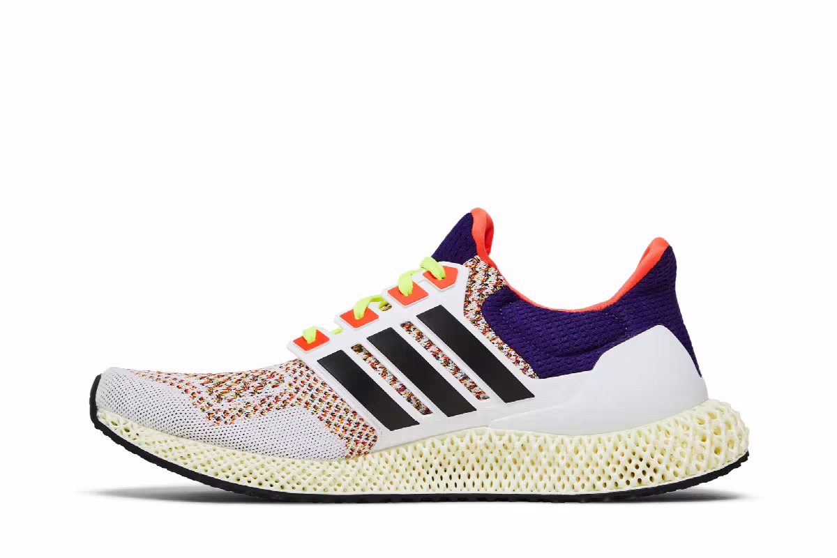 adidas Ultra 4D White Solar Red, view 4