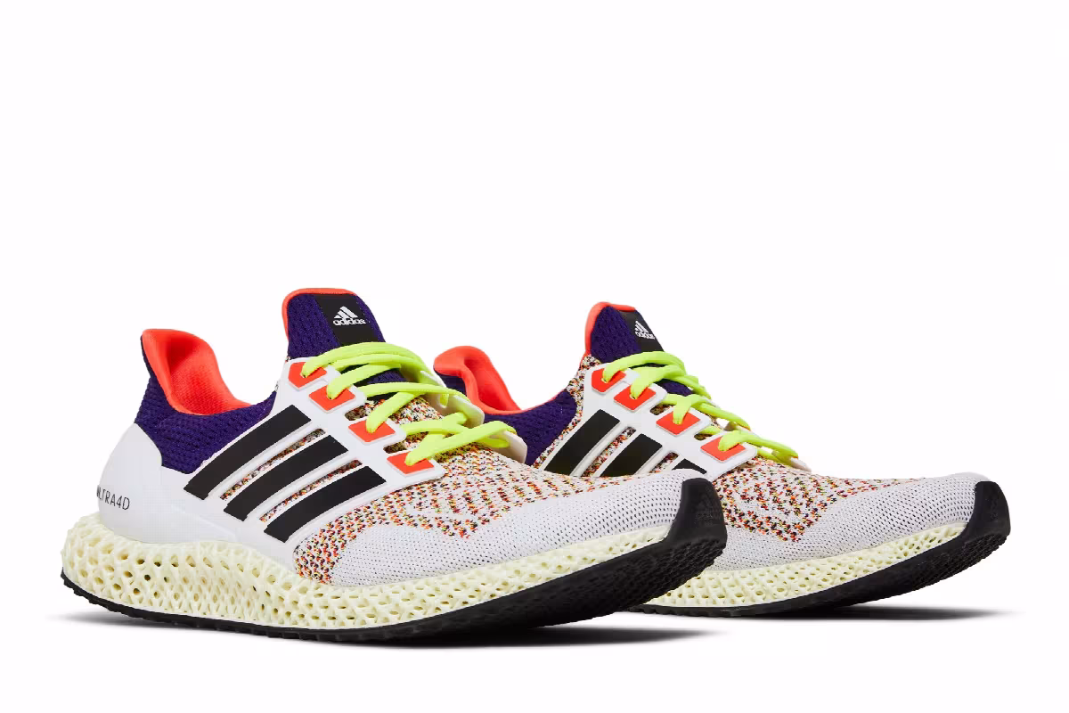 adidas Ultra 4D White Solar Red, view 9