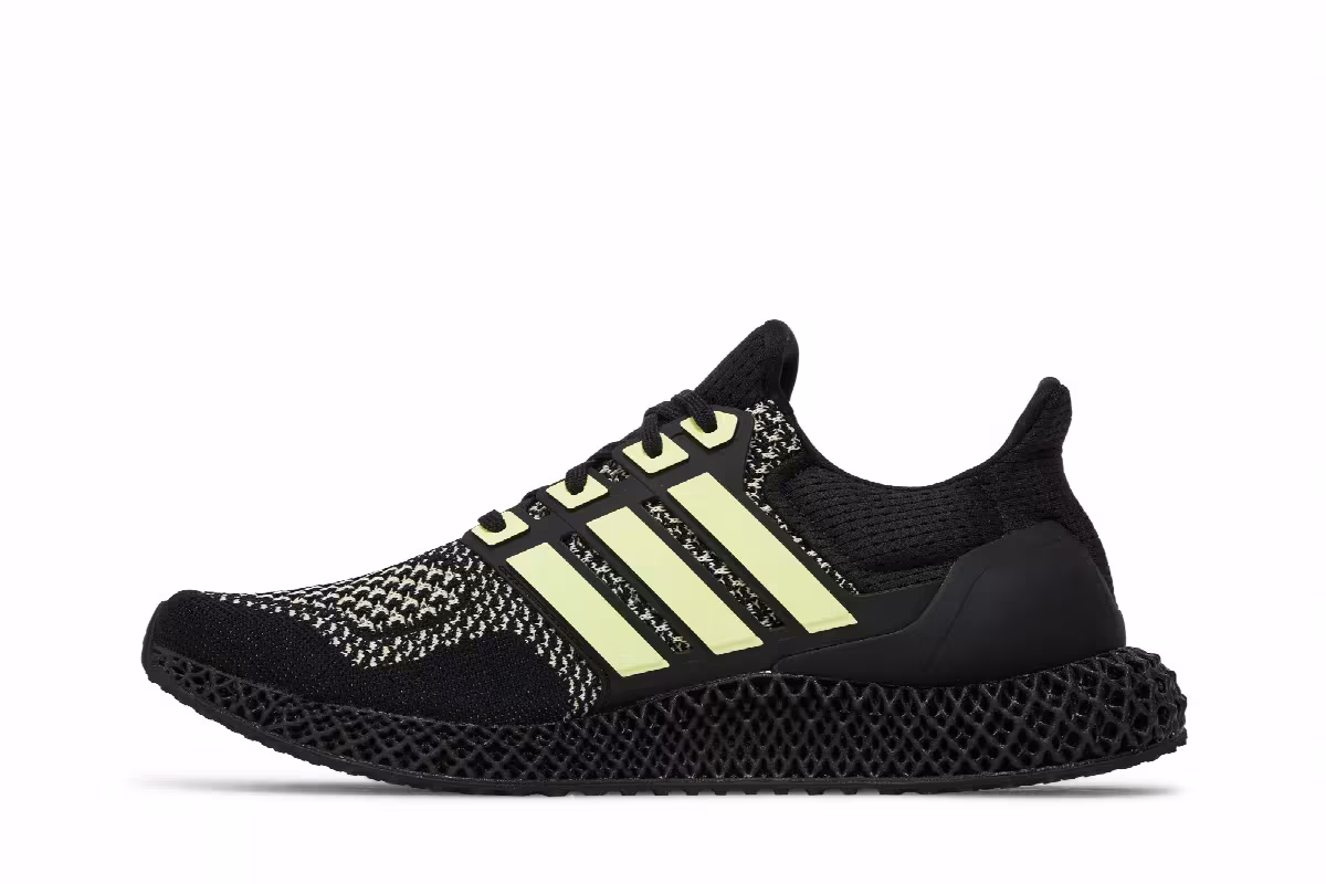 adidas Ultra 4D Black Almost Lime, view 4