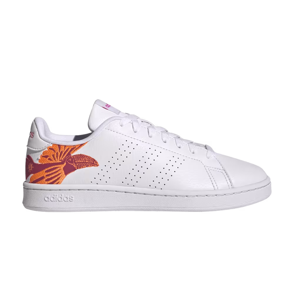 FARM Rio x adidas Women's Advantage Court White Screaming Pink