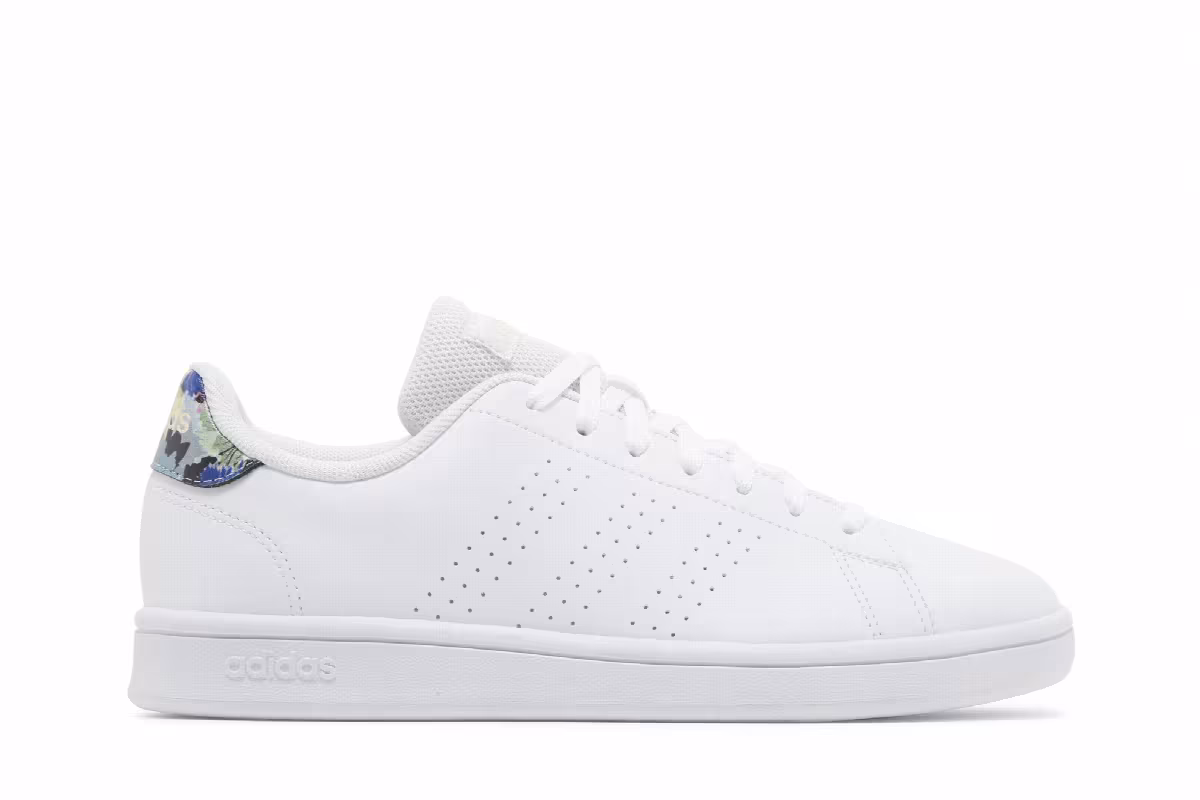Adidas Women's Advantage Base Court White Floral, view 2