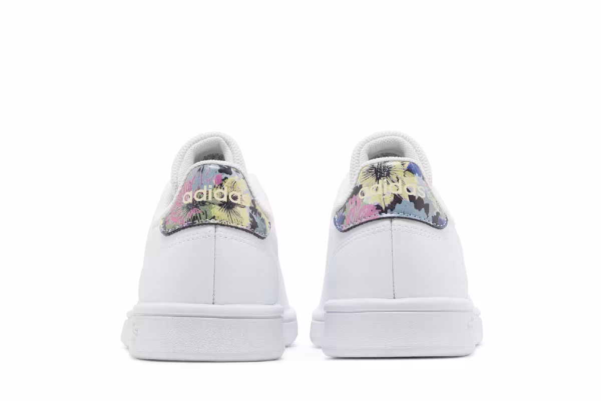 Adidas Women's Advantage Base Court White Floral, view 7