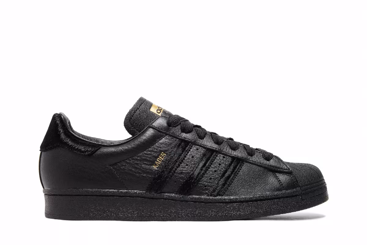 Kader Sylla x adidas Superstar ADV Monochrome Black, view 2