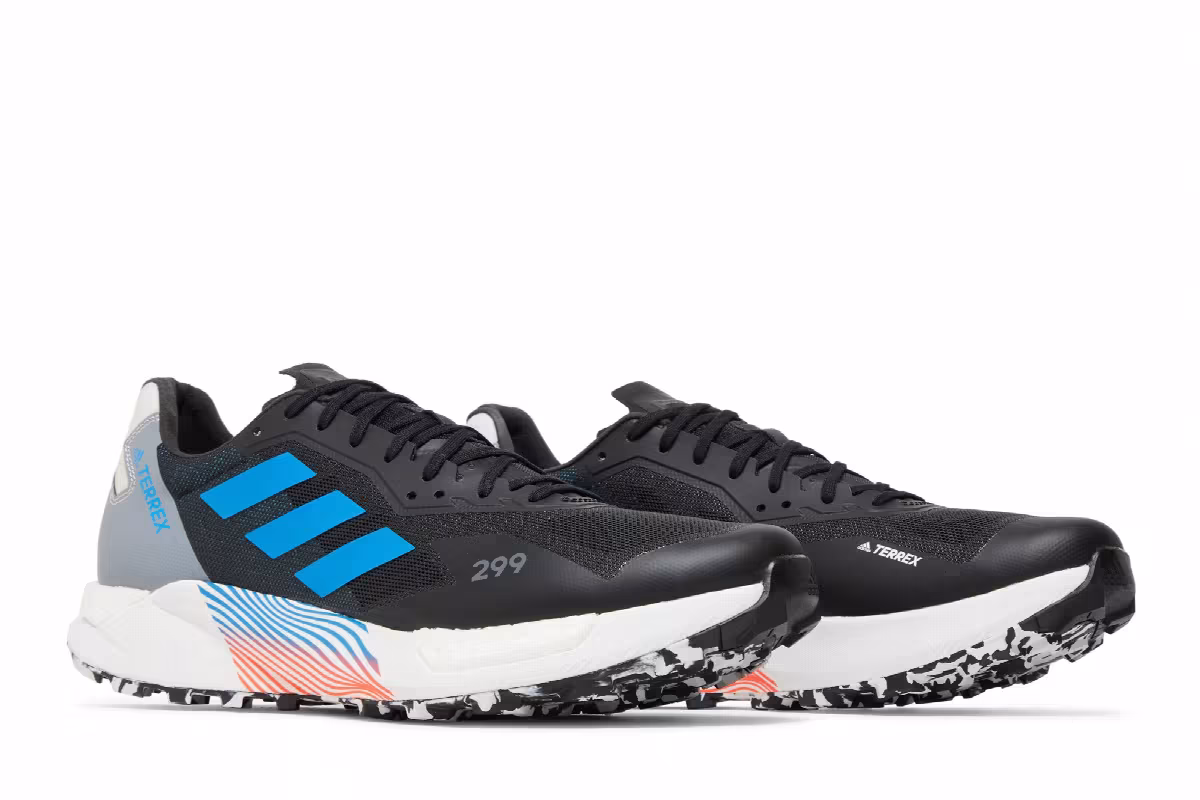 Adidas Terrex Agravic Ultra Trail Black Blue Rush, view 9