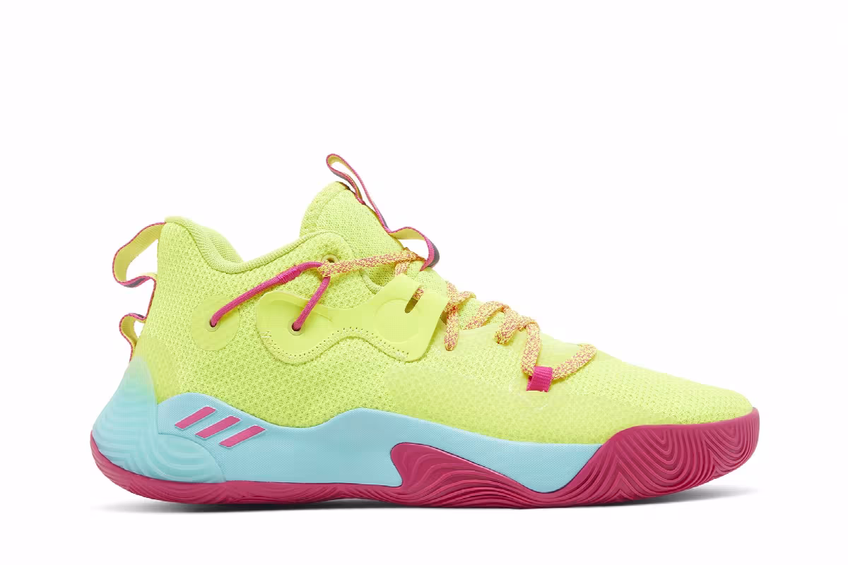 adidas Harden Stepback 3 Solar Yellow Shock Pink, view 2