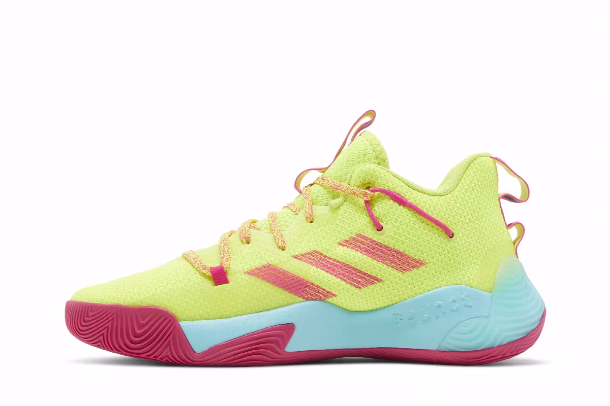 adidas Harden Stepback 3 Solar Yellow Shock Pink, view 4