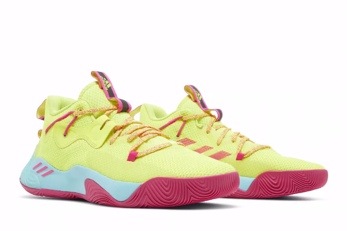 adidas Harden Stepback 3 Solar Yellow Shock Pink, view 9