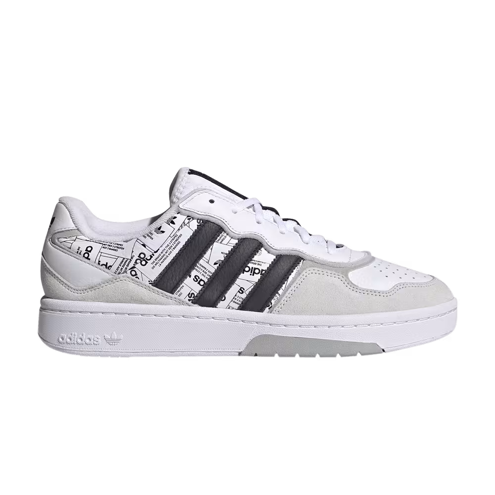 adidas Courtic Allover Print - White Black
