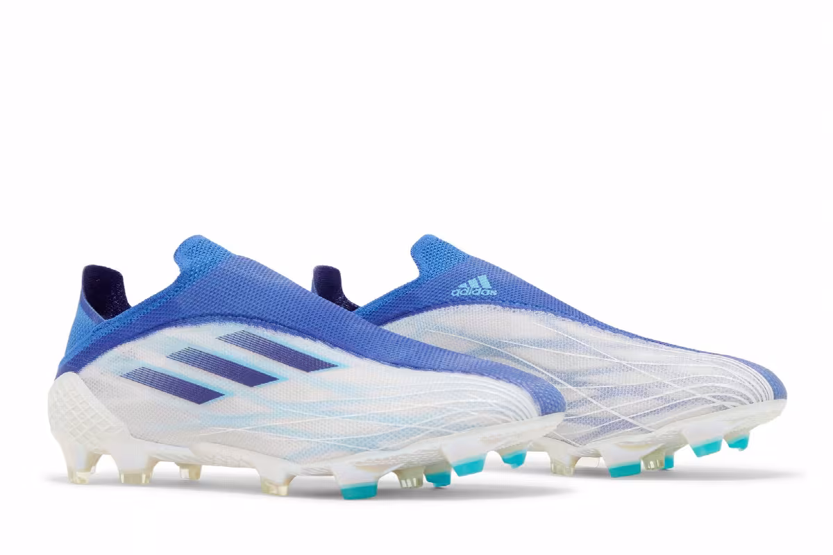 adidas X Speedflow+ FG White Legacy Indigo, view 9