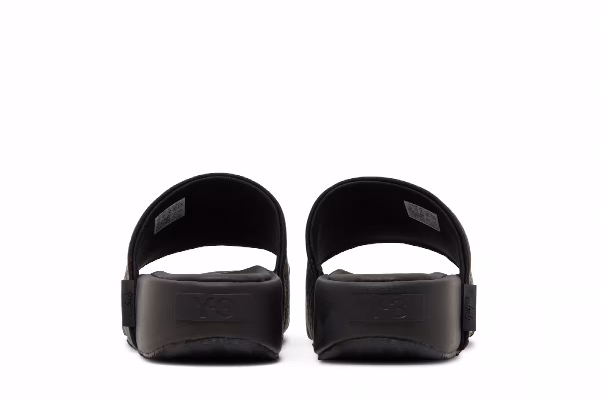adidas Y-3 Slide Triple Black, view 7