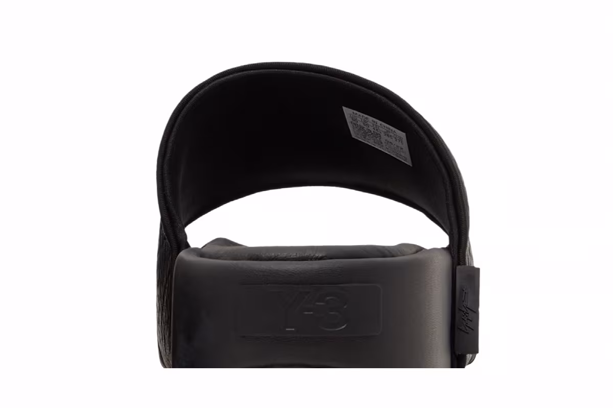 adidas Y-3 Slide Triple Black, view 8