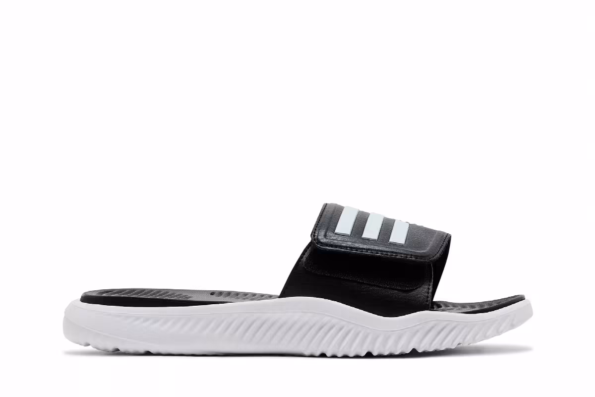 adidas Alphabounce Slide Black White, view 2