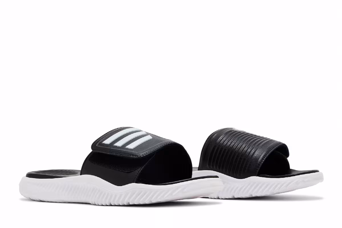 adidas Alphabounce Slide Black White, view 9