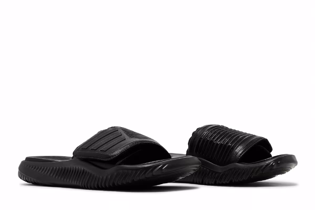 adidas Alphabounce Slide Triple Black, view 9