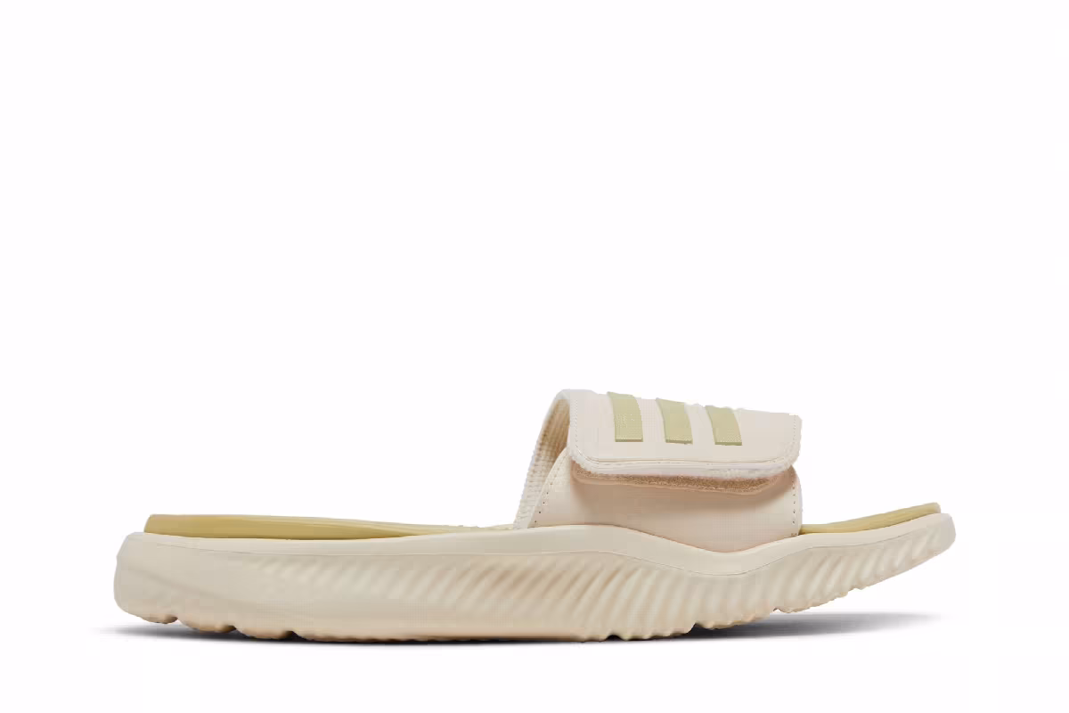Adidas Alphabounce Slide Wonder White Sandy Beige Metallic, view 2