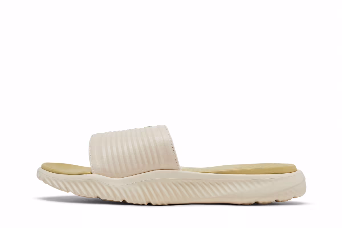 Adidas Alphabounce Slide Wonder White Sandy Beige Metallic, view 4