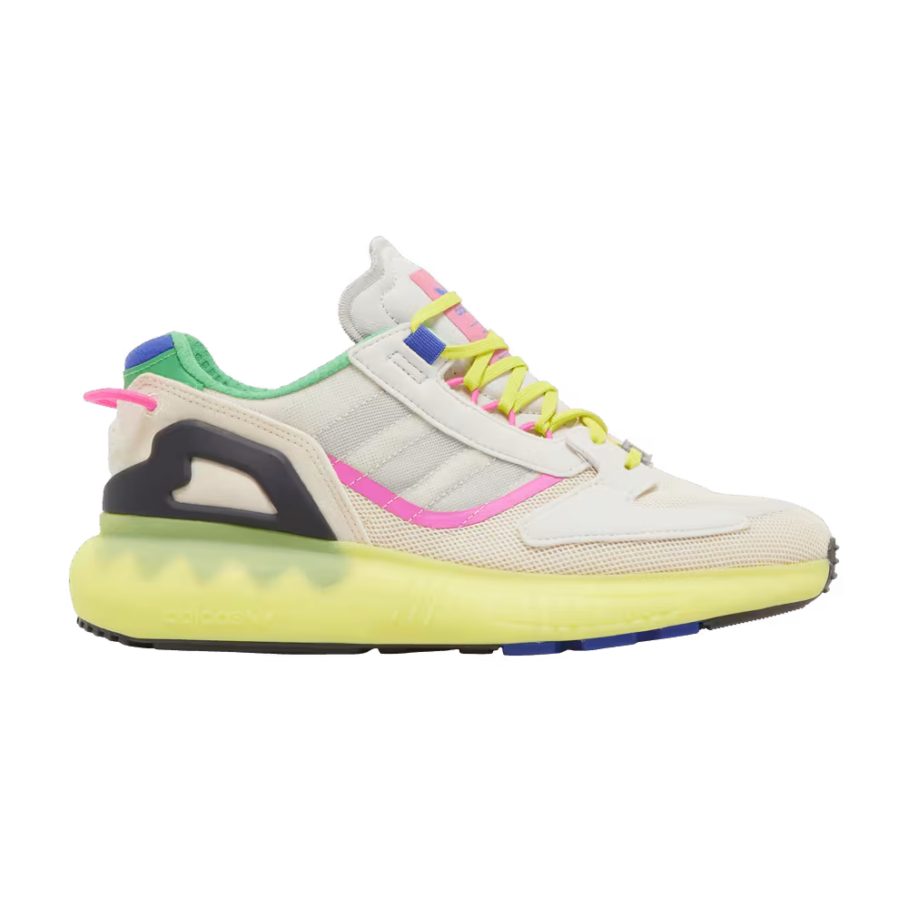 Adidas Women's ZX 5000 Boost Wonder White Acid Yellow