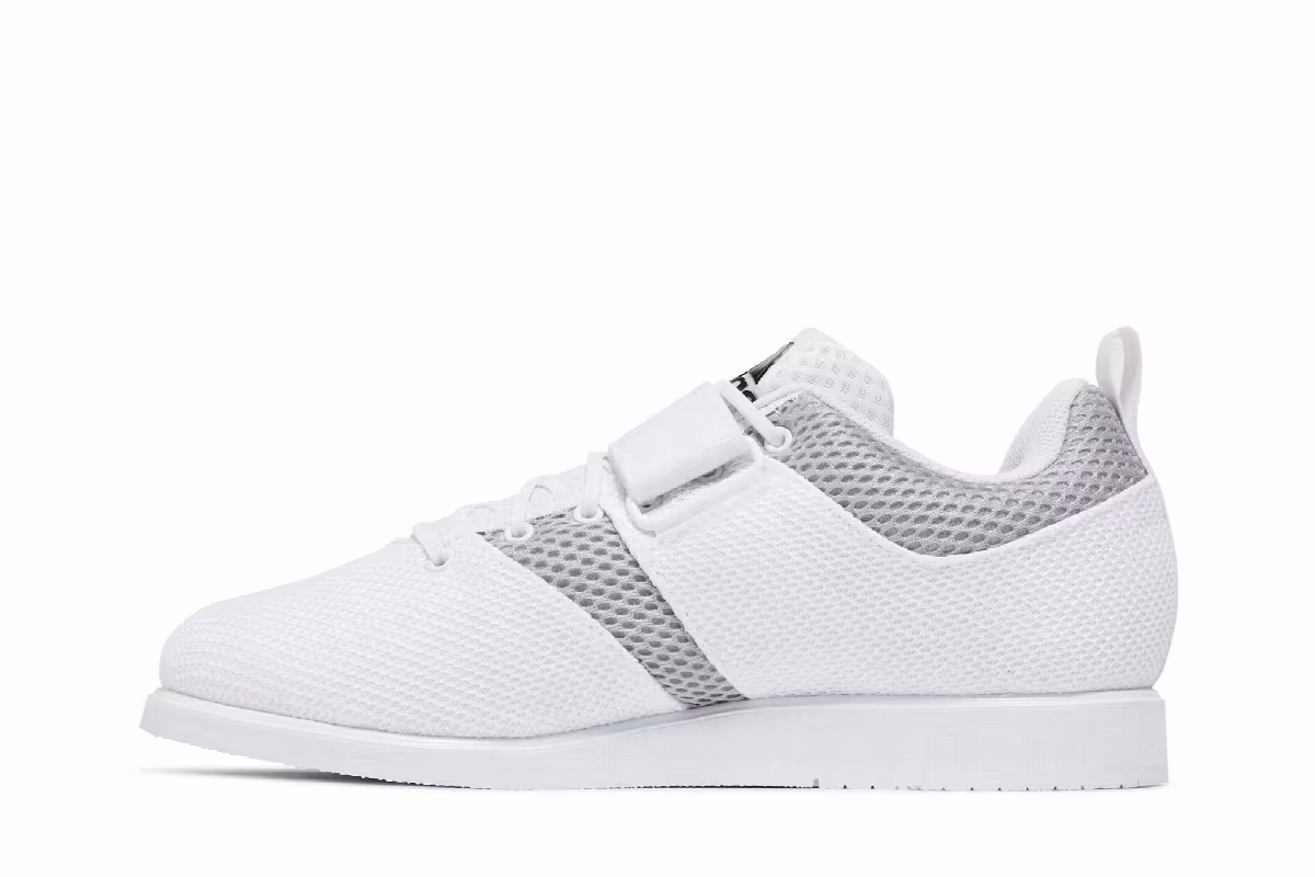 adidas Powerlift 5 White Black Grey, view 4