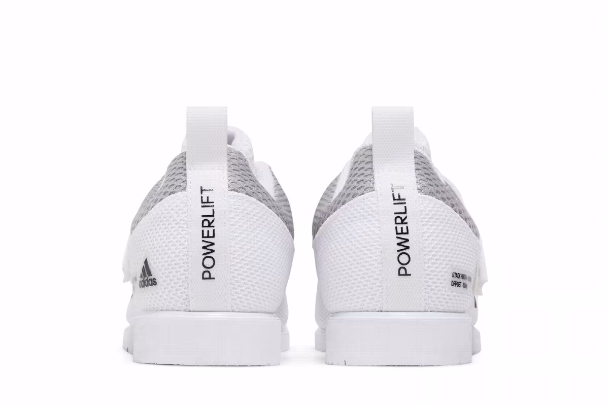 adidas Powerlift 5 White Black Grey, view 7