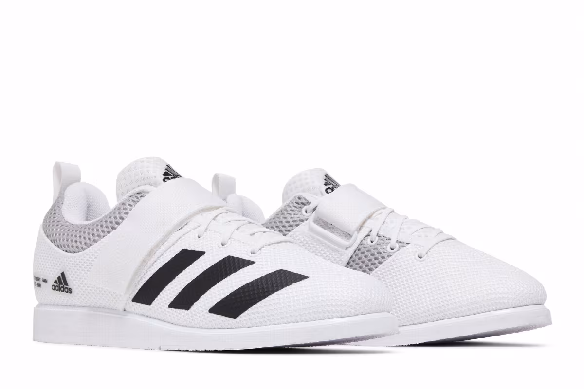 adidas Powerlift 5 White Black Grey, view 9