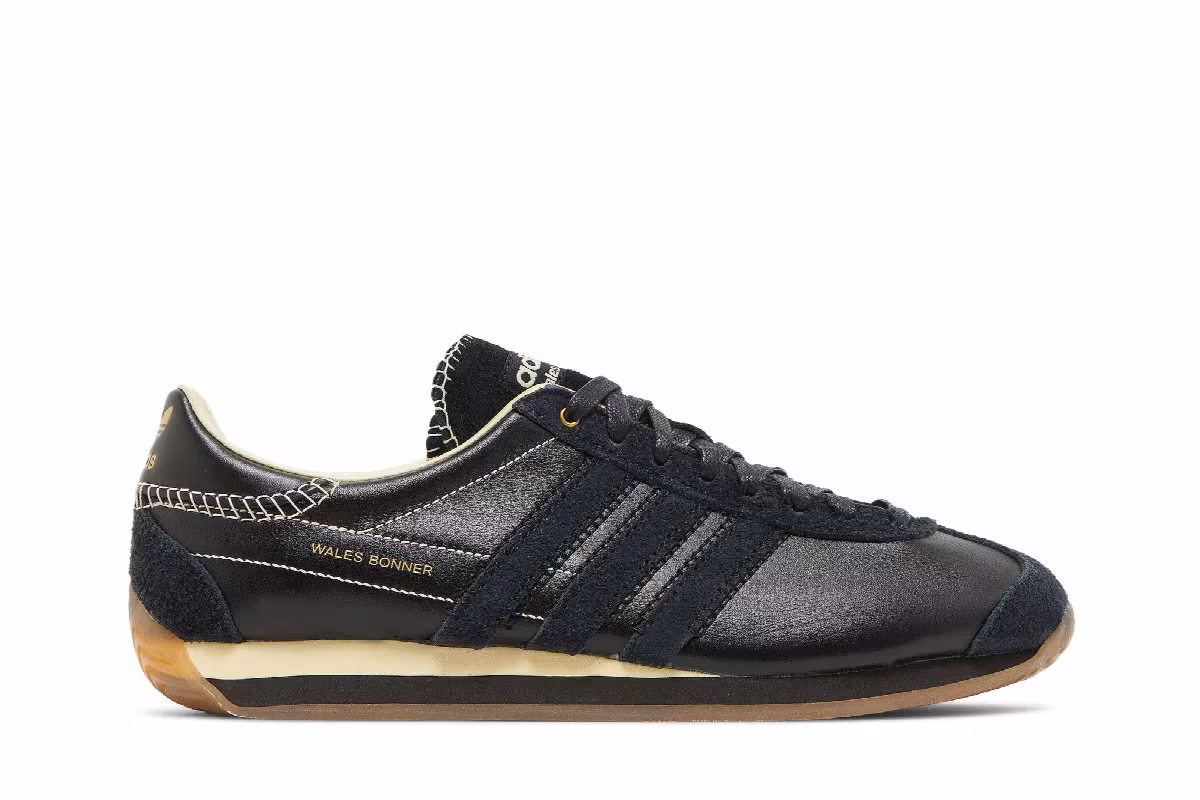 Wales Bonner x adidas Country Black Easy Yellow, view 2