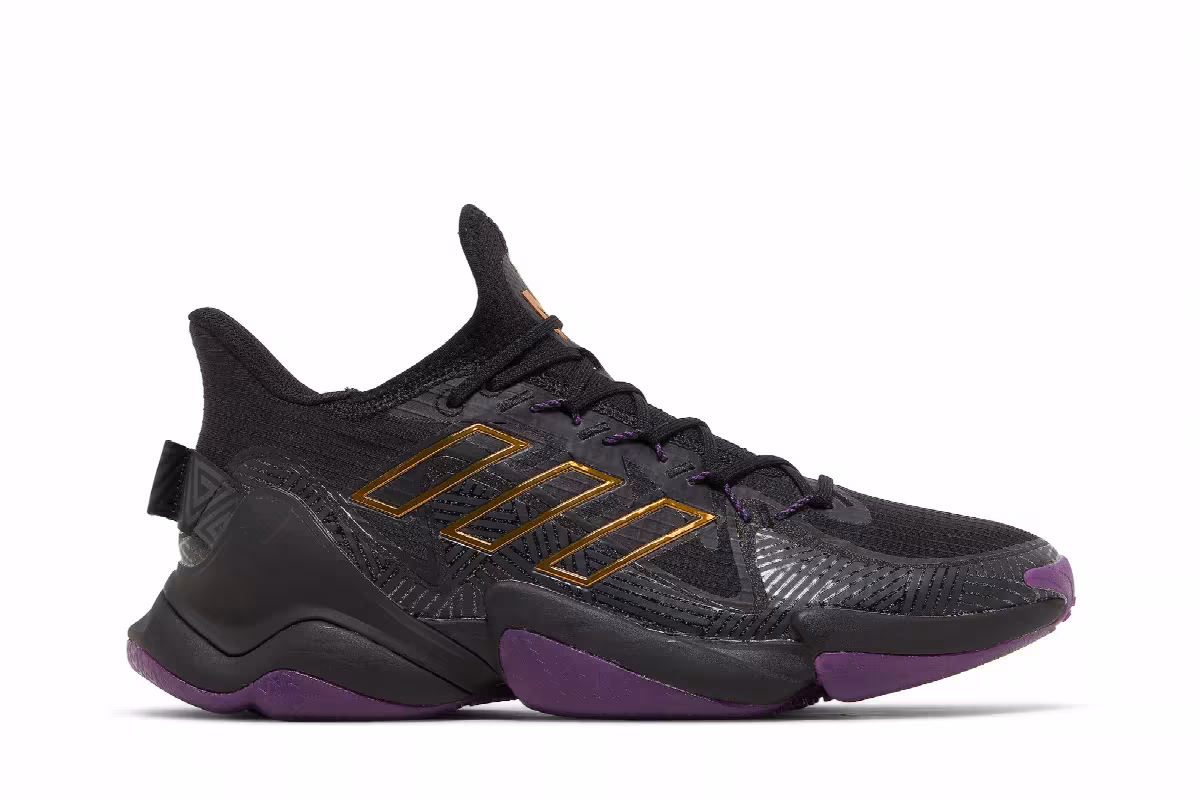 Marvel x adidas Mahomes 1 Impact FLX Black Panther, view 2