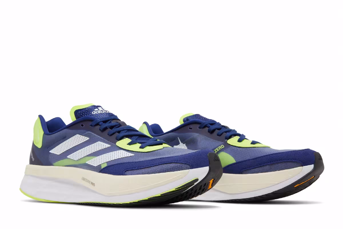 Adidas Adizero Boston 10 Victory Blue Solar Yellow, view 9