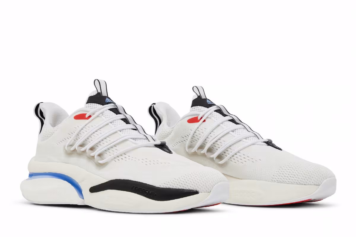 adidas AlphaBoost V1 White Black Blue Fusion, view 9