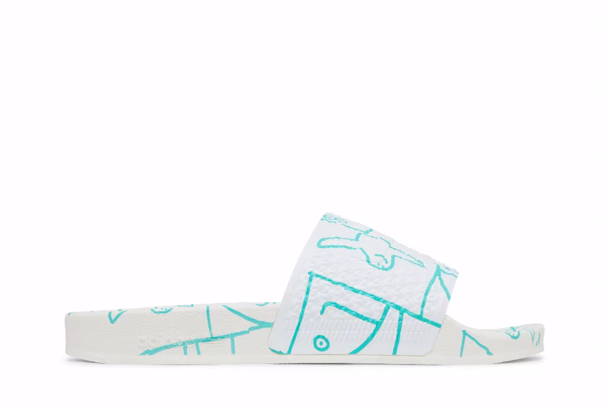 Mark Gonzales x adidas Shmoofoil Slide Allover Print, view 2