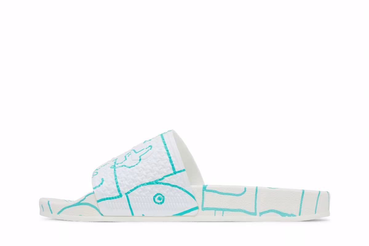Mark Gonzales x adidas Shmoofoil Slide Allover Print, view 4
