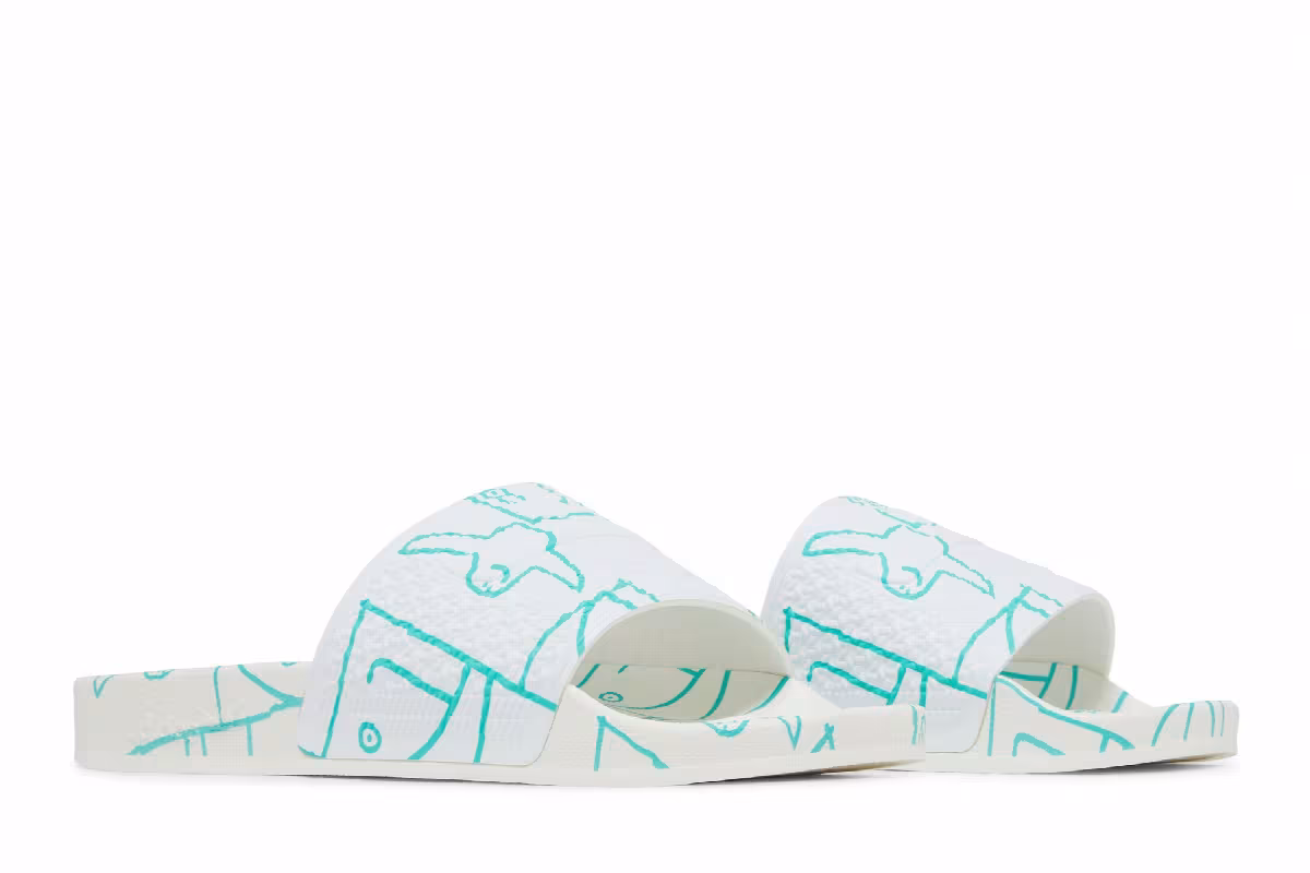Mark Gonzales x adidas Shmoofoil Slide Allover Print, view 9
