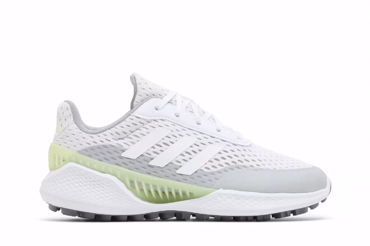 Adidas Women's Summervent Spikeless Golf White Almost Lime, view 2