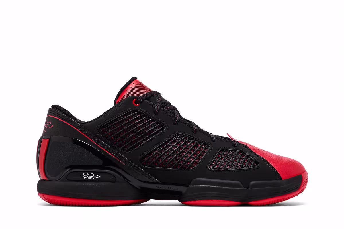 adidas Adizero Rose 1.5 Low Restomod Black Vivid Red, view 2