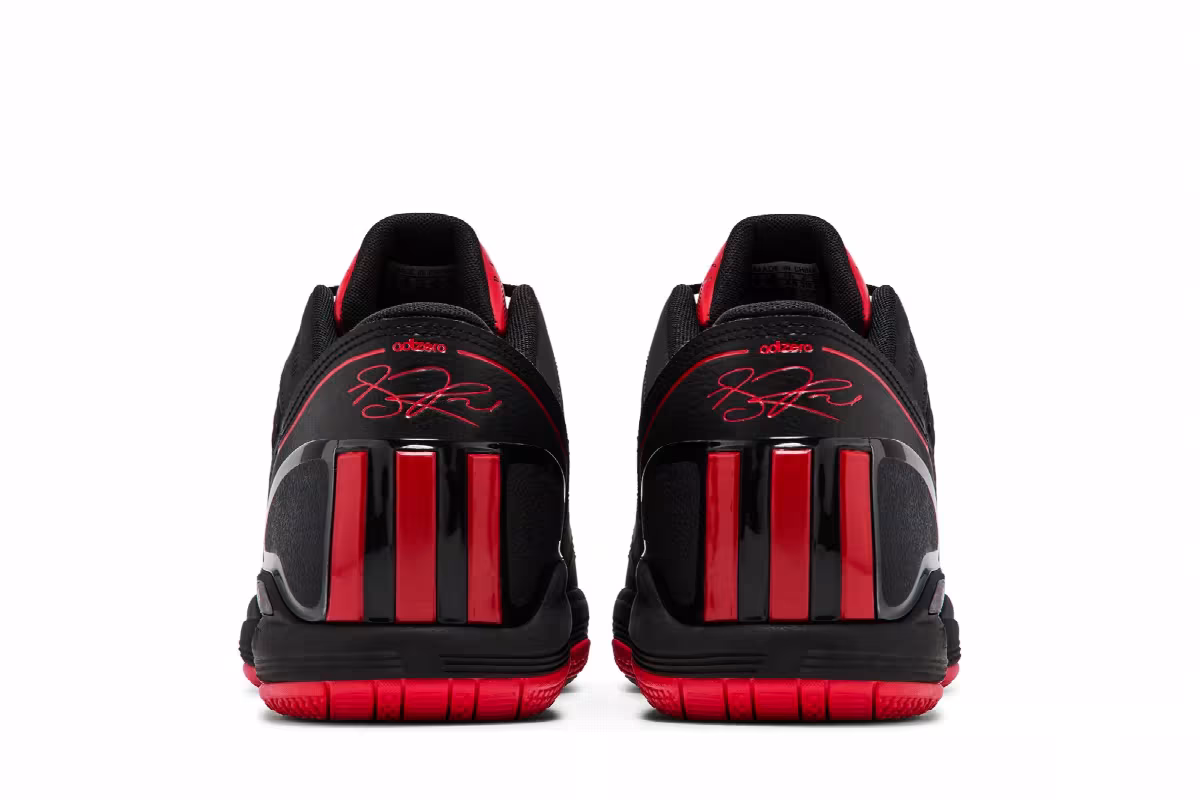adidas Adizero Rose 1.5 Low Restomod Black Vivid Red, view 7
