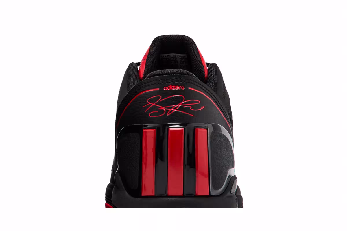 adidas Adizero Rose 1.5 Low Restomod Black Vivid Red, view 8