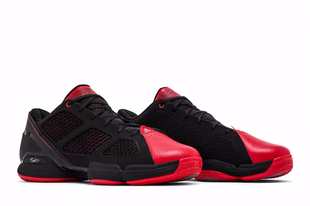 adidas Adizero Rose 1.5 Low Restomod Black Vivid Red, view 9