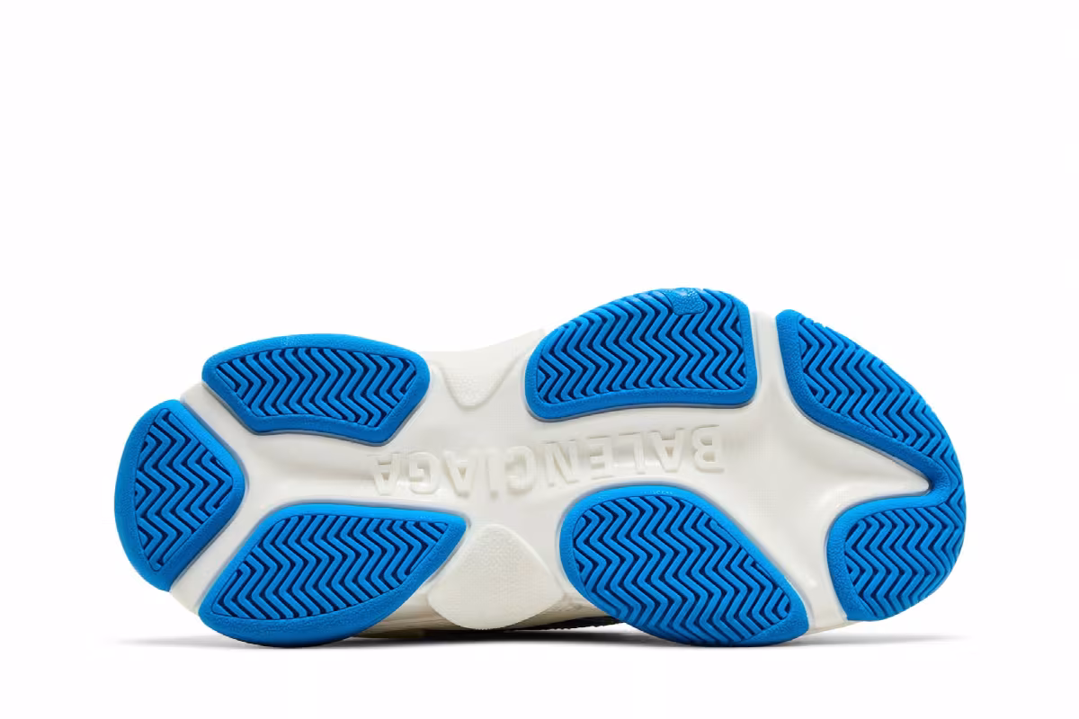 Balenciaga x adidas Women's Triple S Sneaker White Blue, view 5