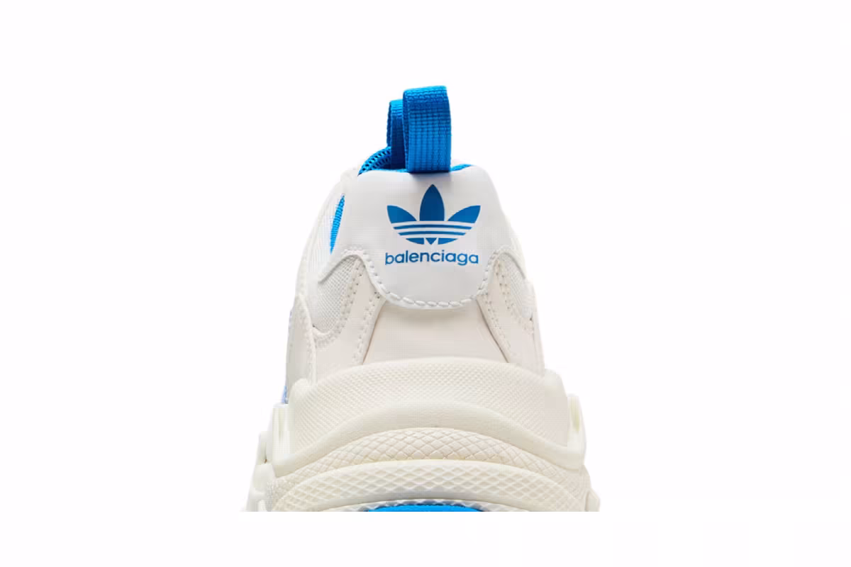 Balenciaga x adidas Women's Triple S Sneaker White Blue, view 8