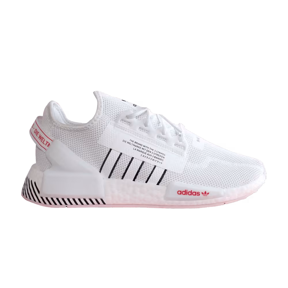 adidas NMD_R1 V2 White Black Scarlet